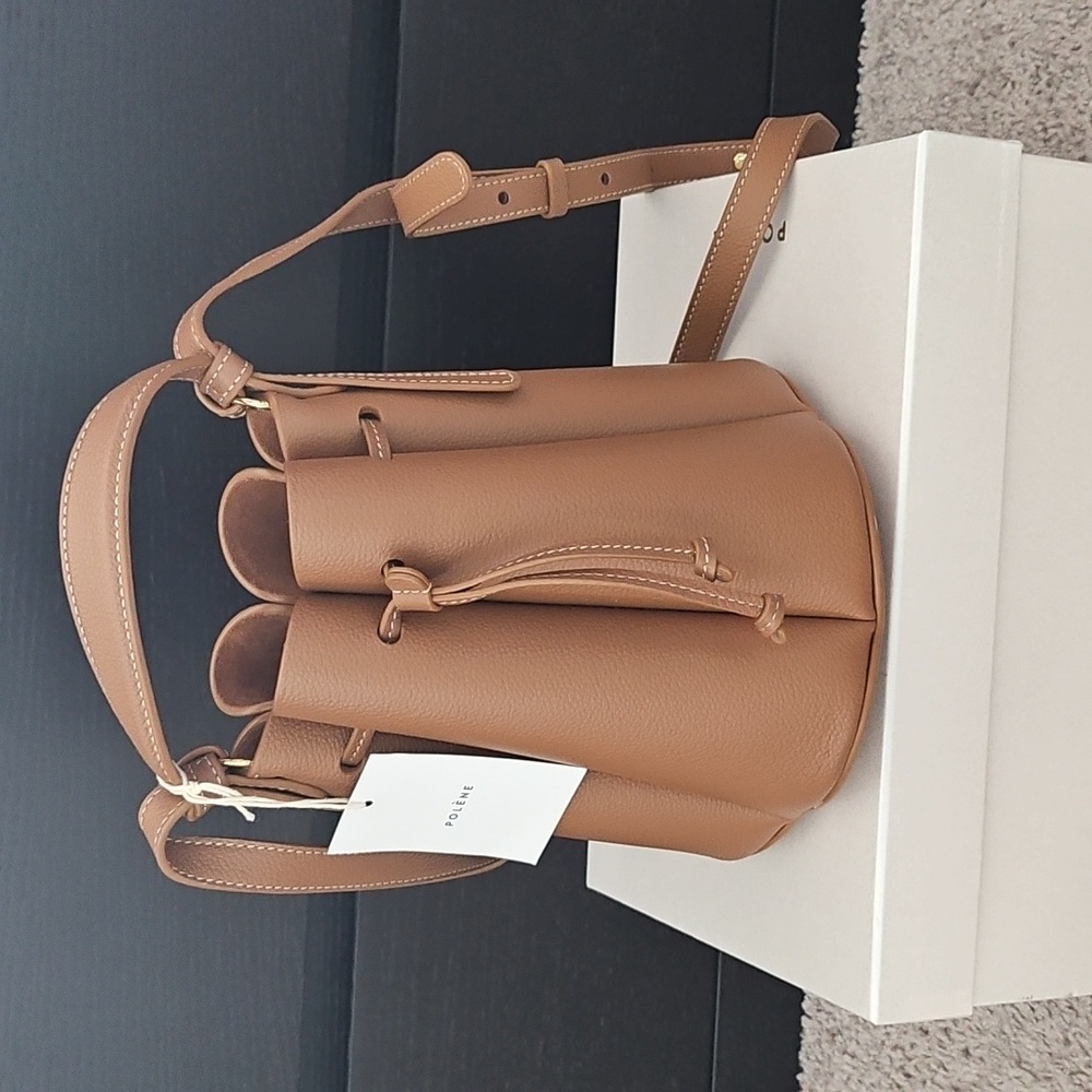 Polene Numero Huit Mini Camel Bucket Bag